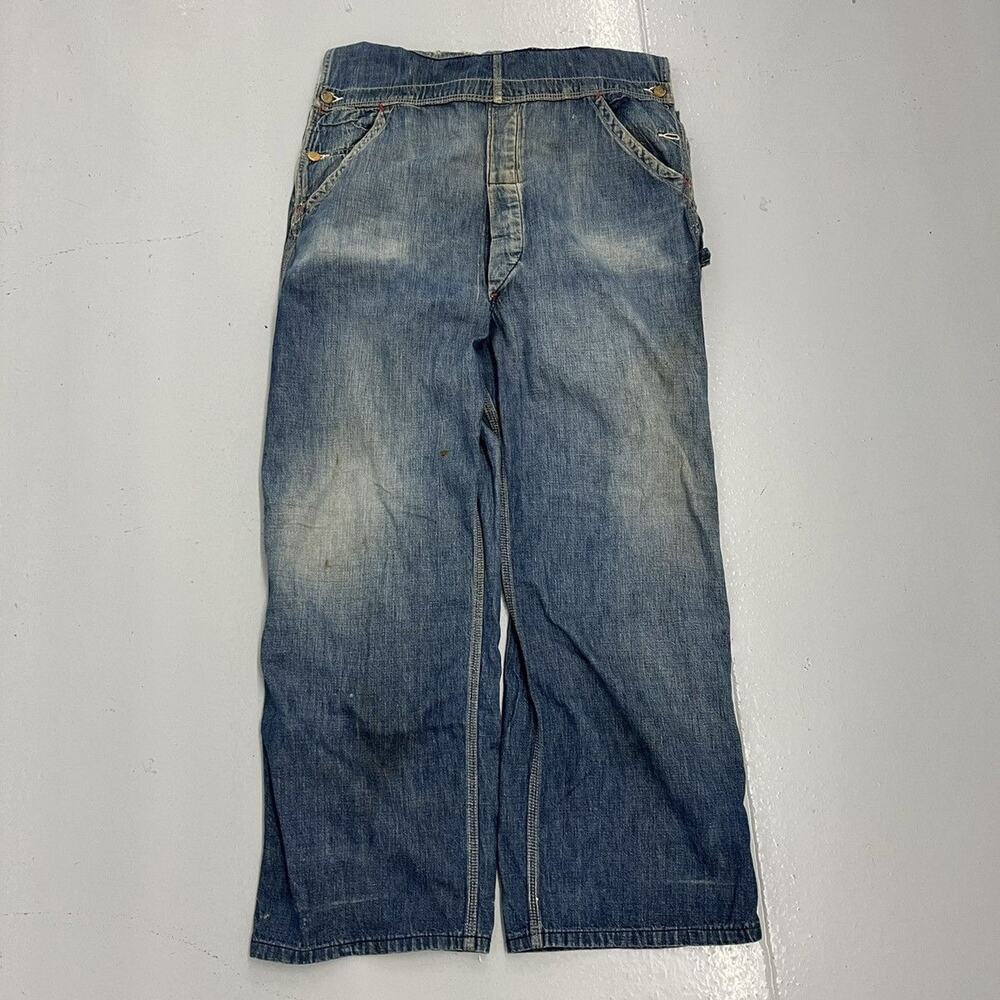 Vintage 50s Blue Bell Blue Sanforized Denim Overalls 36x28 - Picture 4 of 6